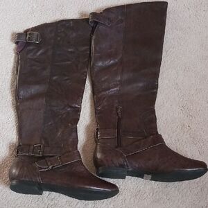 Clarks Indigo Women's Brown Distressed Leather Boots (6.5)